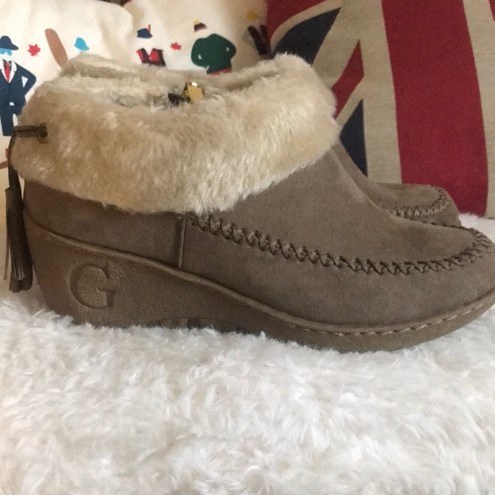 G by Guess ankle mules shoes .